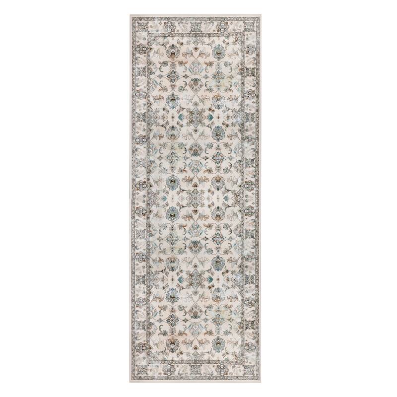 Delara Machine Washable Area Rug, Soft & Durable, Non-Slip Backing, Eco- Friendly GRS certified.