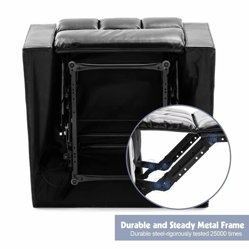 EBELLO-31.4'' Wide Faux Leather Manual Zero Gravity Recliner