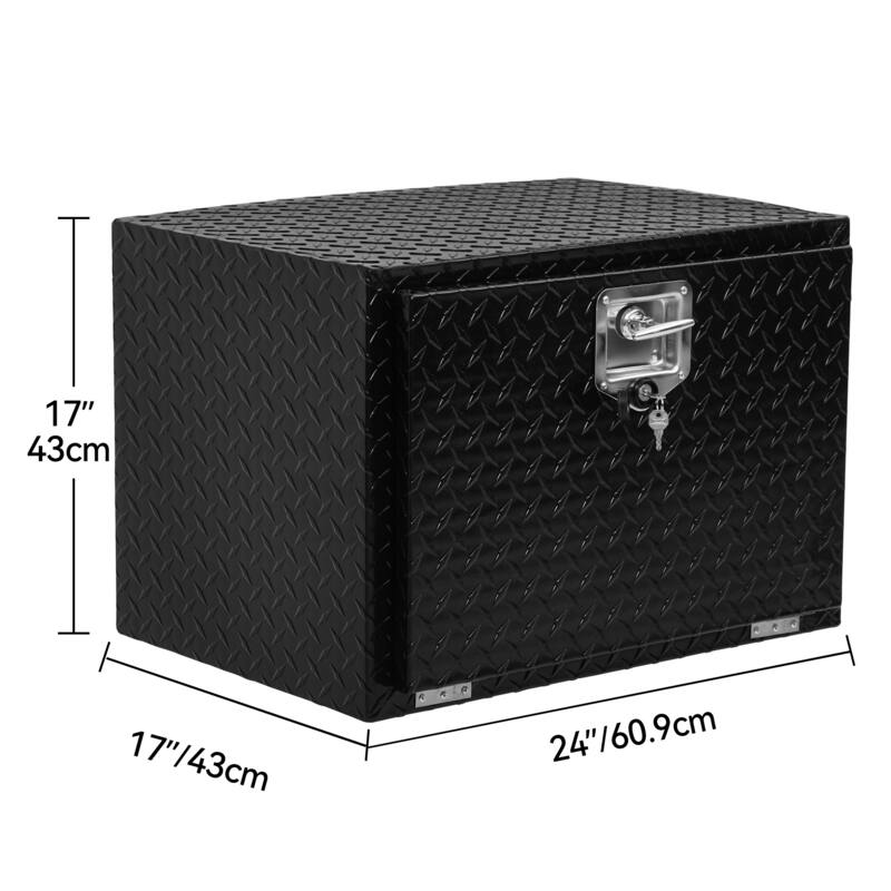 Moasis 24" Aluminum Tool Box Diamond Plate Chest Box