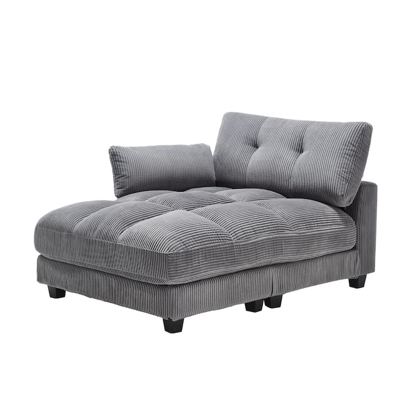 GDFStudio - Corduroy Oversized 44.09" Chaise Sleeper Sofa