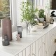 preview thumbnail 12 of 13, Server Cabinet Kitchen Buffet Accent Cabinet Sideboard Bookcase Grey - 63"X15.7"X31.9"