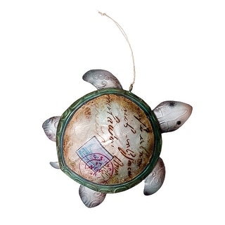 Postcard Beach Sea turtle Christmas Xmas Ornament