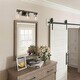 preview thumbnail 4 of 7, Carbon Loft Modern Farmhouse 3-Light Wall Sconce Mason Jar Glass Lighting for Kitchen - W21"xH9"xE6"