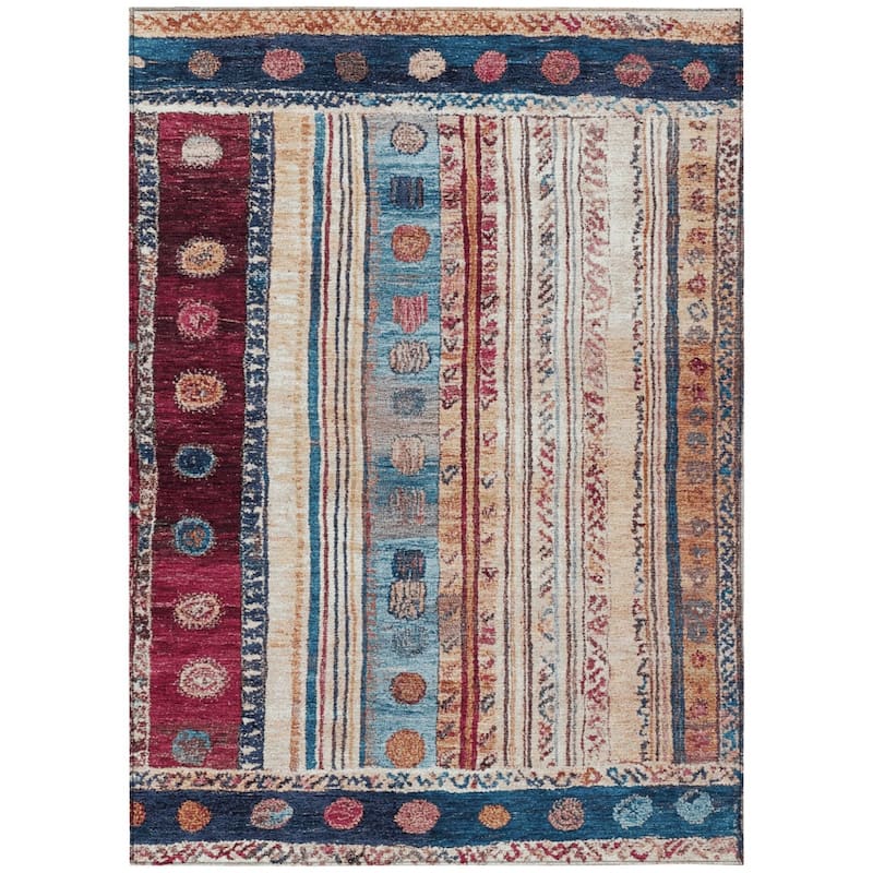 HomeRoots Striped Transitional Rectangle Outdoor Rug