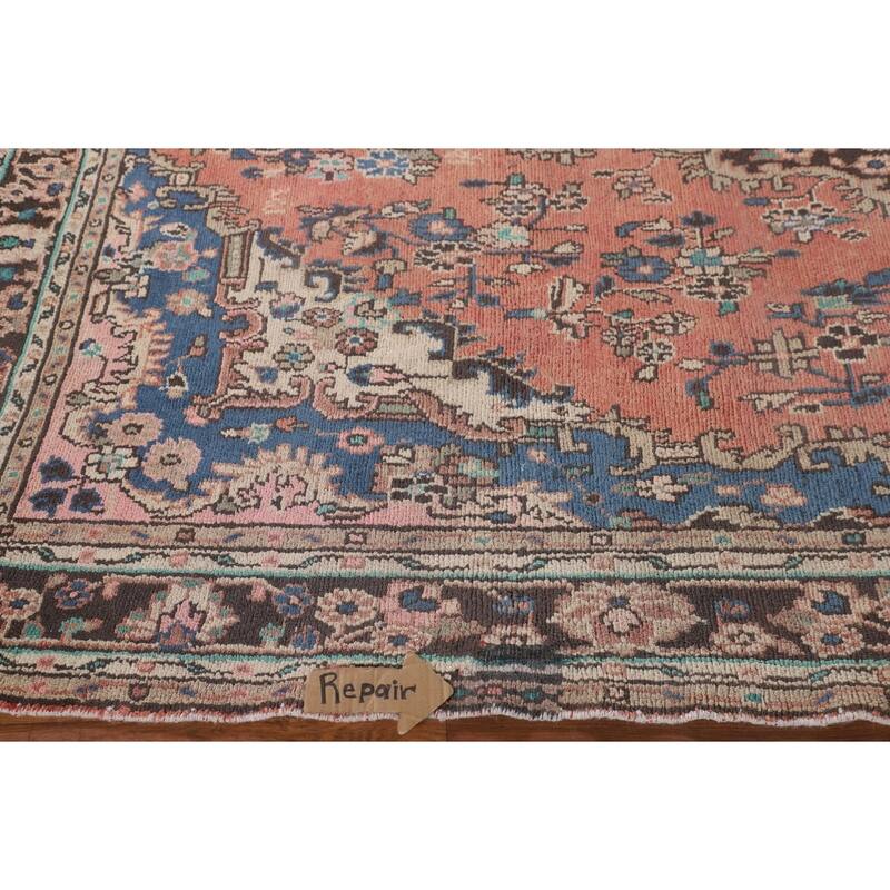 Hamedan Persian Vintage Area Rug Handmade Wool Carpet - 6'6"x 10'0"