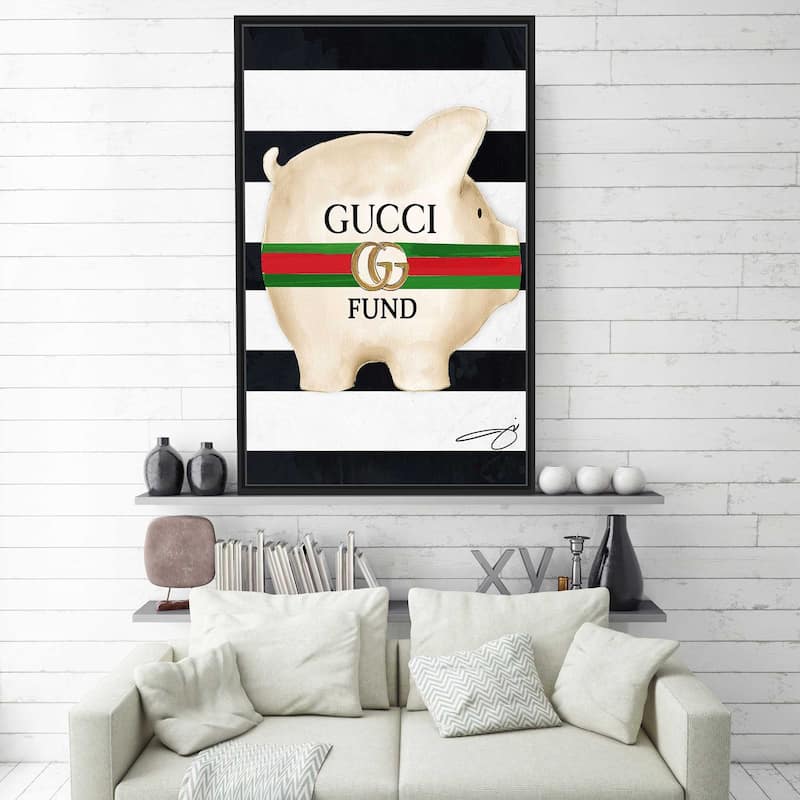 "Gucci Fund" by Jodi Print on Floating Canvas