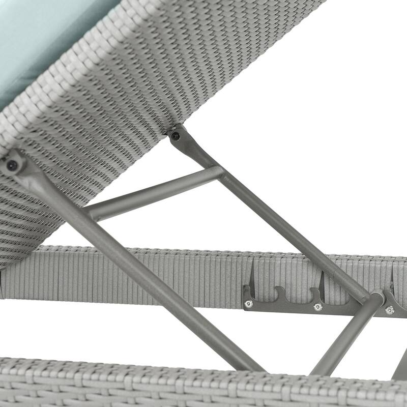 Portofino Casual 2 Piece Sunbrella Outdoor Patio Lounger & Mattress