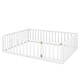 preview thumbnail 6 of 14, Queen Size Wood Floor Bed Frame with Fence and Door