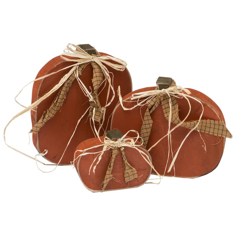 Autumn Farmhouse Pumpkin Decorations - Orange