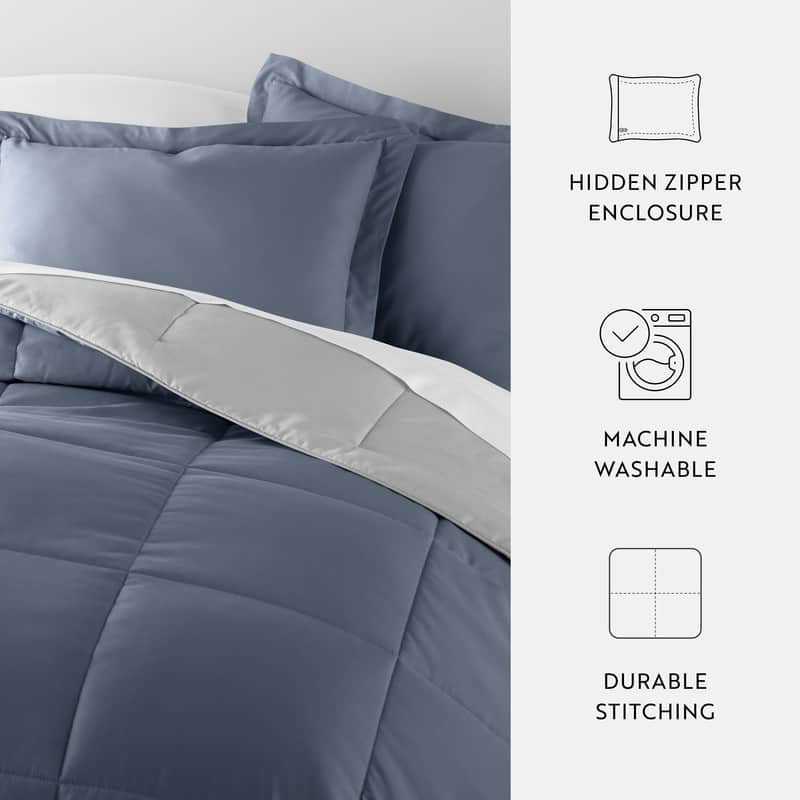 Soft Essentials All-season Down Alternative Reversible Lightweight Comforter Set