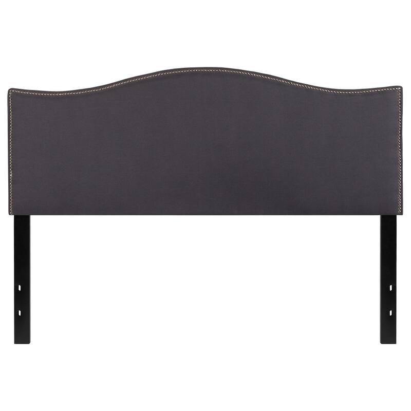 Arched Upholstered Headboard with Nailhead Trim