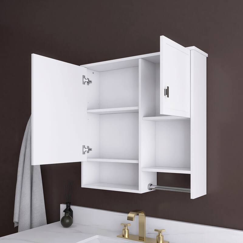29'' x 28" Rectangular MDF Medicine Cabinet with Mirror