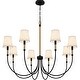 preview thumbnail 3 of 4, Bayside 8-Light Matte Black Chandelier