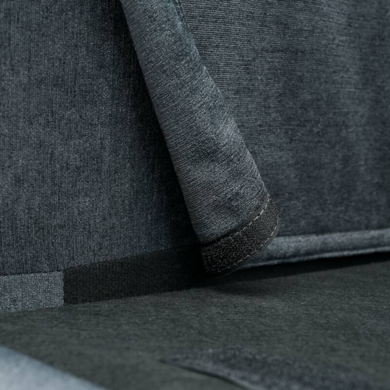 Sectional Sofa Couch With 1 Ottoman,Seat Cushion and Back Cushion Removable