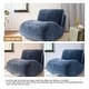preview thumbnail 16 of 54, 33'' W Swivel Armless Sponge Filling Bean Bag Accent Chair Lounger
