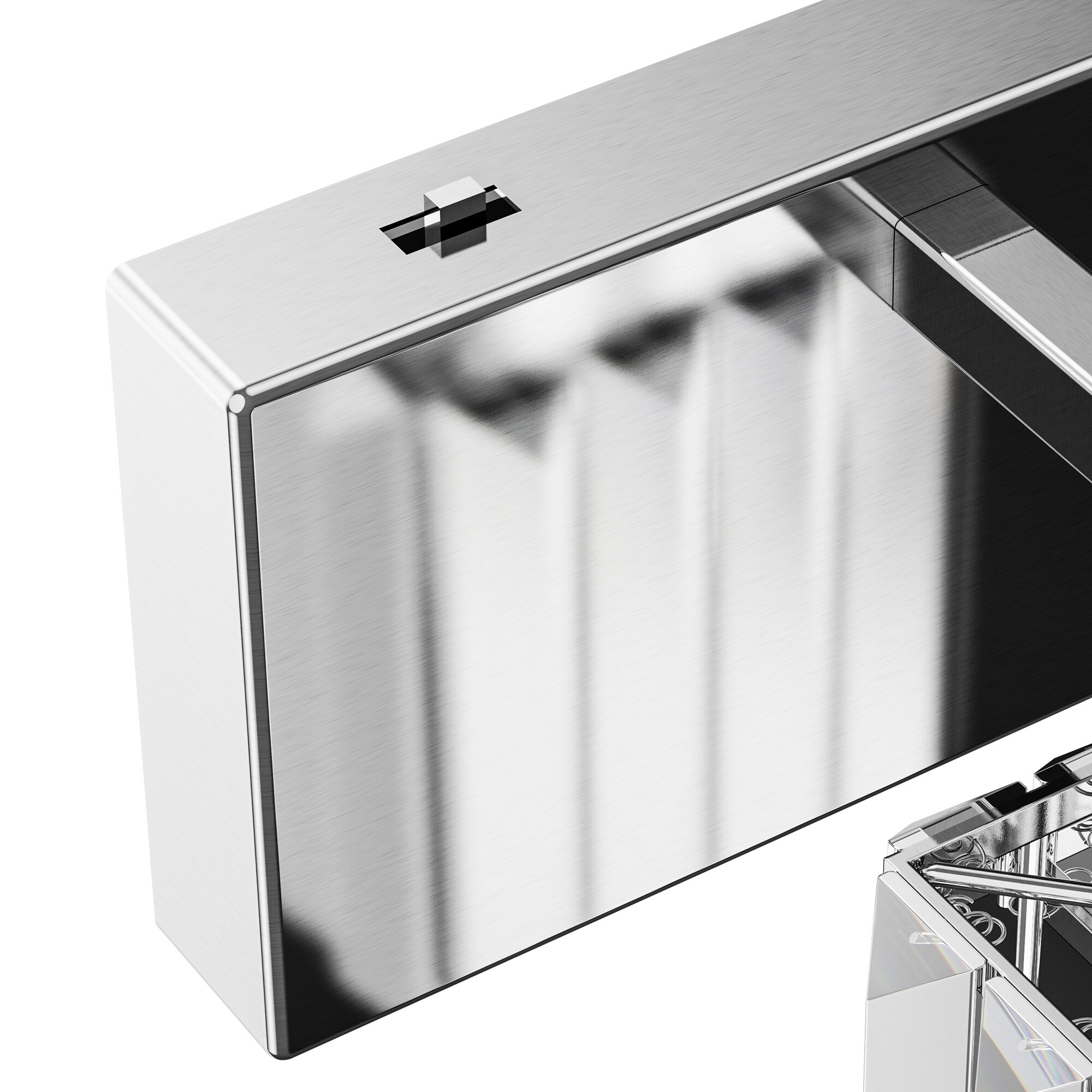 YNSUN 3-Light Industrial Chrome Square Bathroom Vanity Light with
