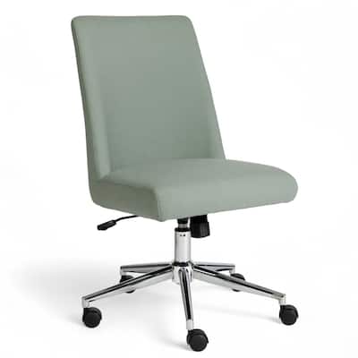 Martha Stewart Upholstered Height Adjustable Swivel Home Office Chair