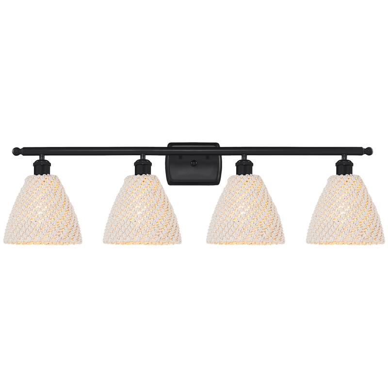 Innovations Lighting 516-4W-11-38 Bristol Natural Vanity Bristol - Matte Black / Natural