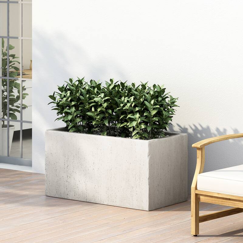 Modern Rectangular Outdoor Planter Pot, for Patio, Garden and Backyard