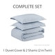 preview thumbnail 8 of 12, Swift Home Premium Cotton Prewashed Chambray Duvet Cover Set Bed Linen - Comforter/Duvet Insert Not Included