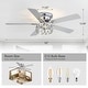 preview thumbnail 22 of 33, 52" Flush Mount 5-Blade Modern Crystal Indoor Ceiling Fan with Light Kit and Remote
