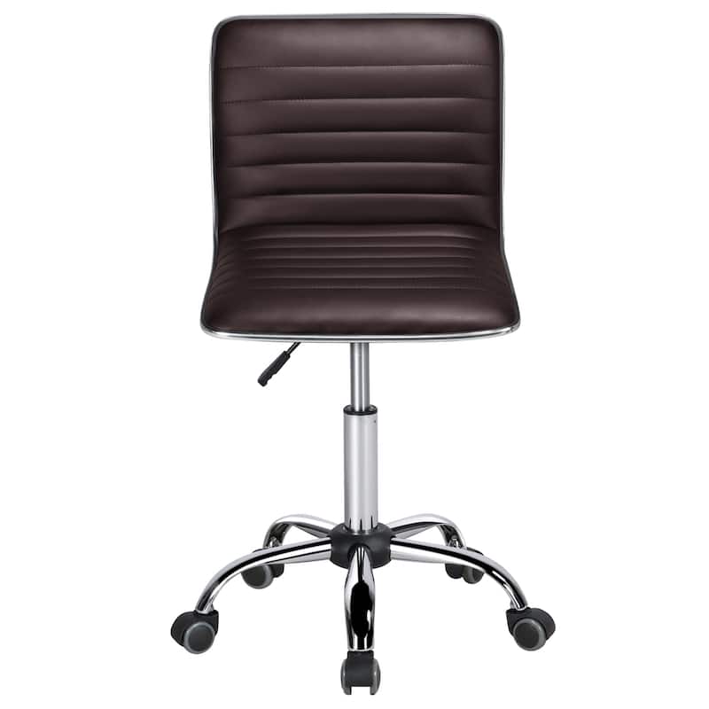 Yaheetech Foam Task Chair with Swivel and Faux Leather Office Chair