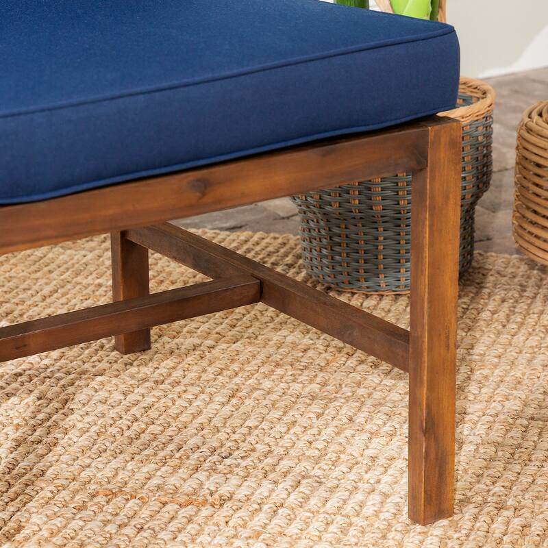 Middlebrook Modular Acacia Frame Armless Chair