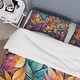 preview thumbnail 4 of 5, Designart "Multicolor Vibrant Foliage" Multi-Color Modern - Bedding Cover Set With Shams