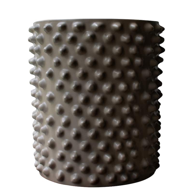 Large Ceramic Flower Pot - 13.75" - Gray