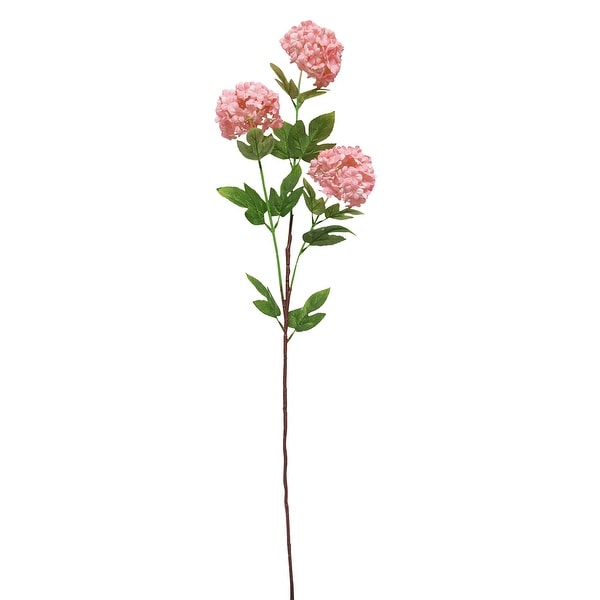 Set of 3 Snowball Hydrangea Flower Stem Spray 32in. Opens flyout.
