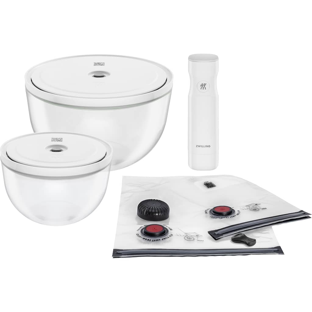 ZWILLING Fresh & Save BOWLS 9-pc Glass Vacuum Bowl Starter Set - Clear