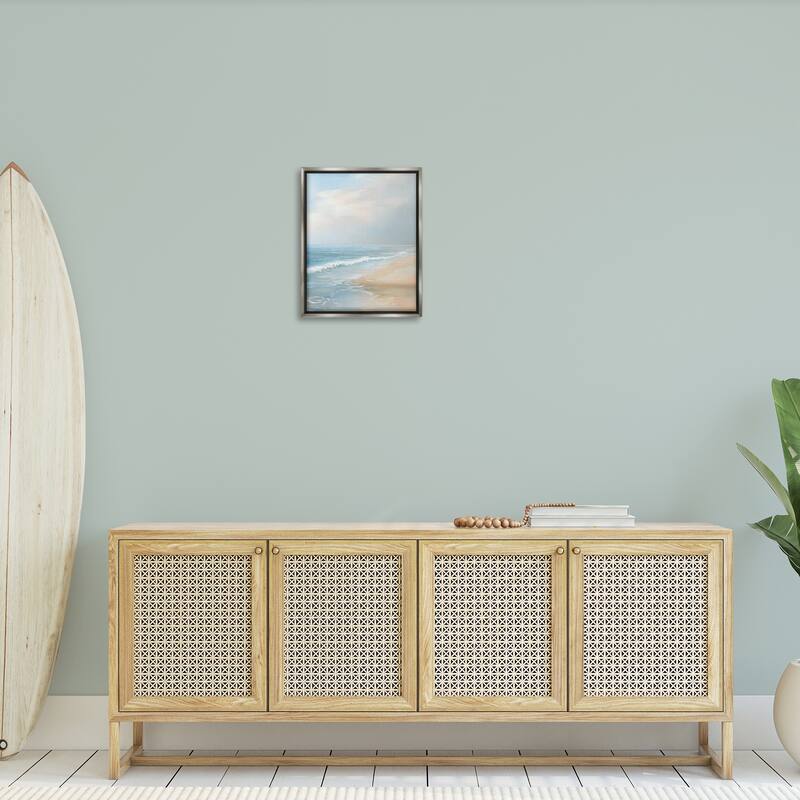 Stupell Serenity Beach View Framed Floater Canvas Wall Art Design By Franklyn Gregory