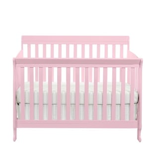 Baby Bed,Cute Style 4-in-1 Convertible Crib Pink