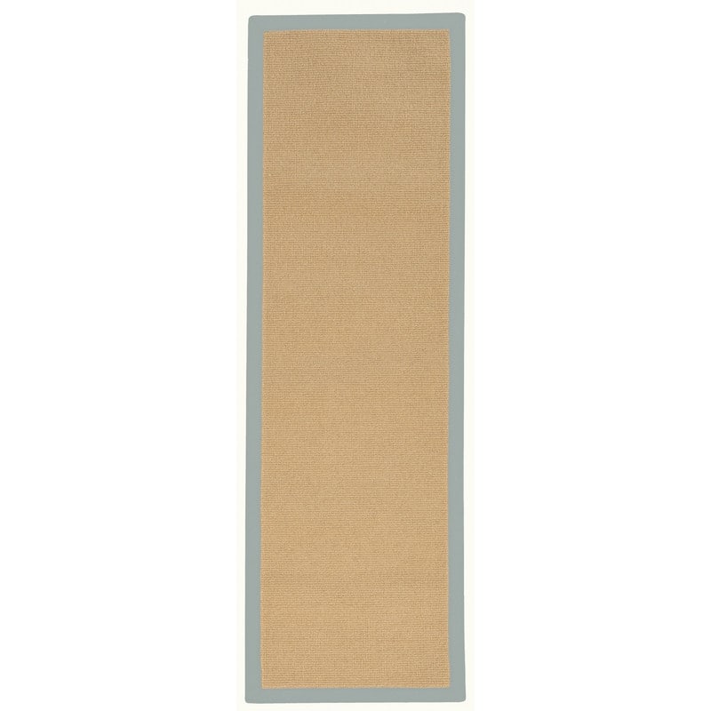 Linon Athena Sisal Hand Finished Classic Rug - 2'6'' X 12' - Ice Blue
