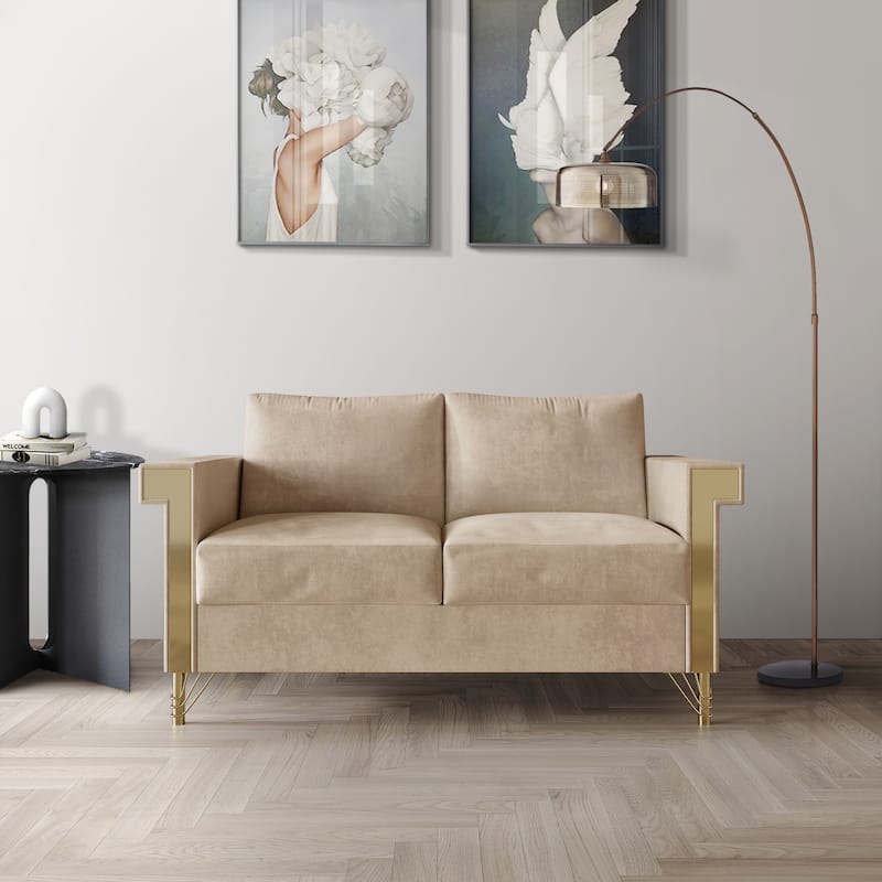 CraftPorch Luxurious Velvet Upholstered Loveseat