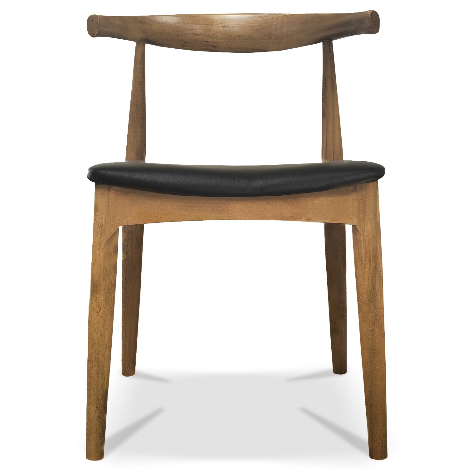 Shop 2xhome Walnut Dark Wood Pu Leather Cushion Dining Chairs Desk