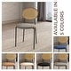 preview thumbnail 77 of 92, Leisuremod Euston Modern Velvet/Leather Dining Chair - Minimalist Wicker Back Accent Chair for Home Living Room & Kitchen