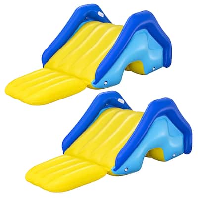 Bestway H2OGO! Giant Inflatable Pool Water Slide with Built-In Sprinkler, 2 Pack - 25.7