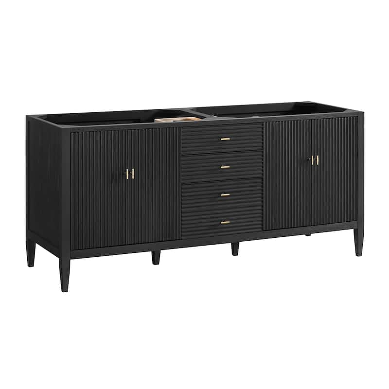 James Martin Vanities Myrrin 72" Vanity, Carbon Oak - Base Only - No Top
