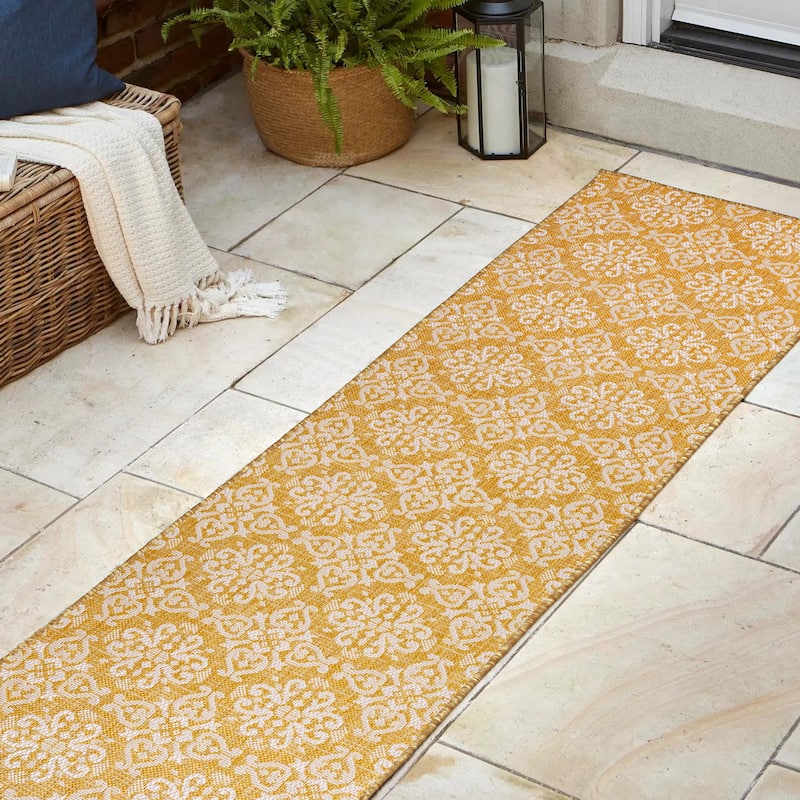 JONATHAN Y Maribel Traditional Mediterranean Tile Design Indoor/Outdoor Area Rug