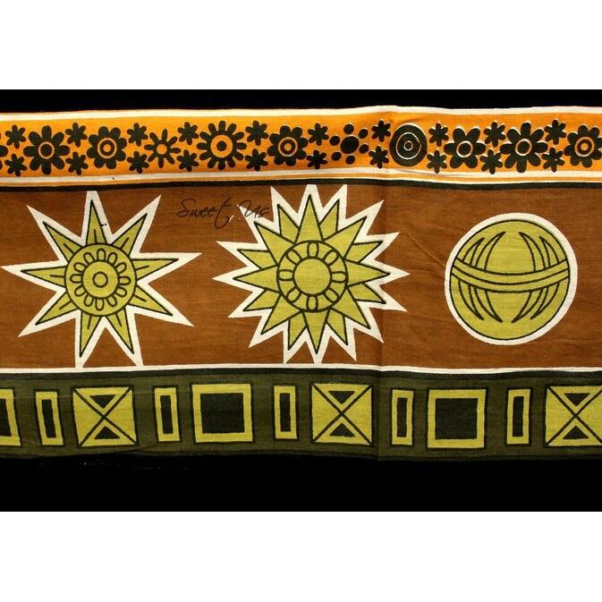 Sun Goddess Cotton Tablecloth Rectangle Midnight Gold Dining Linen - Yellow - 88 x 104 inches - 88 x 104 inches - Yellow