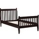 preview thumbnail 3 of 9, Platform Bed with Wooden Slat System for Supple Mattress Support - Size Tiwn, Espresso