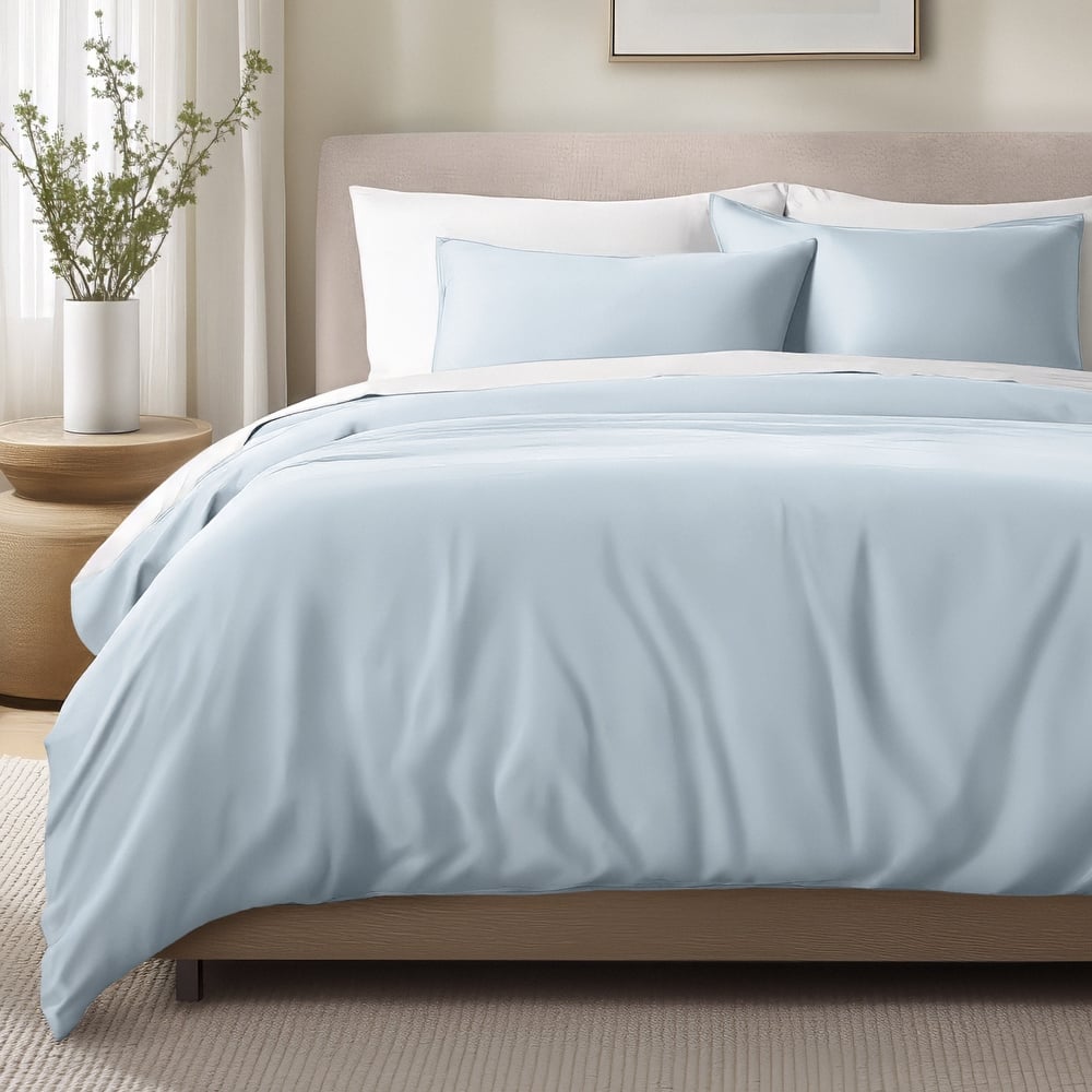 Bare Home Organic Cotton Duvet Cover Set - Smooth Sateen Weave
