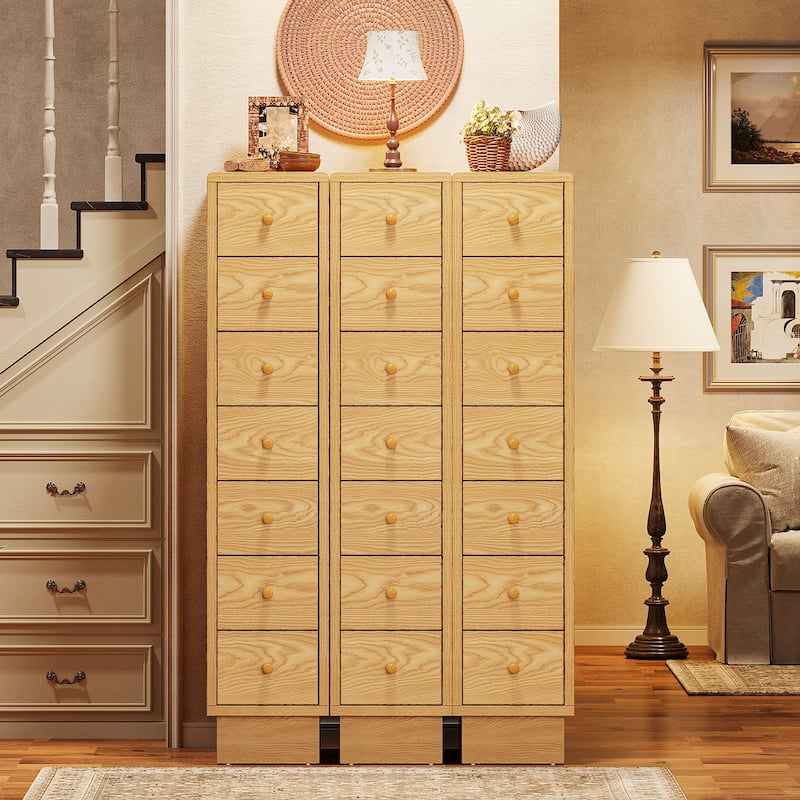 39.37" H Tall Narrow Dresser for Bedroom, Slim Storage Drawers Organizers for Small Space