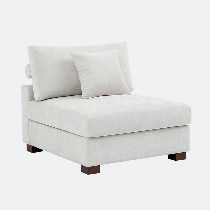 Modern Upholstered Chenille Modular Sectional Sofa with Pillow