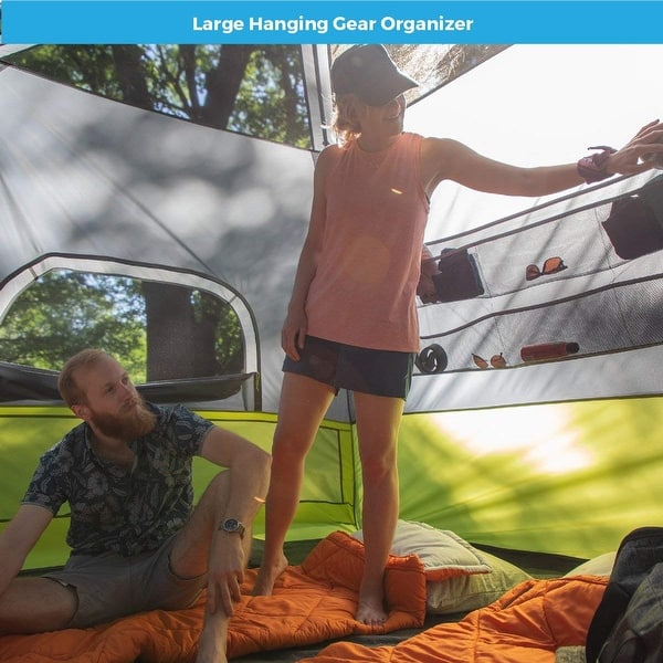Shop Core 6 Person Instant Cabin Tent With Awning Overstock