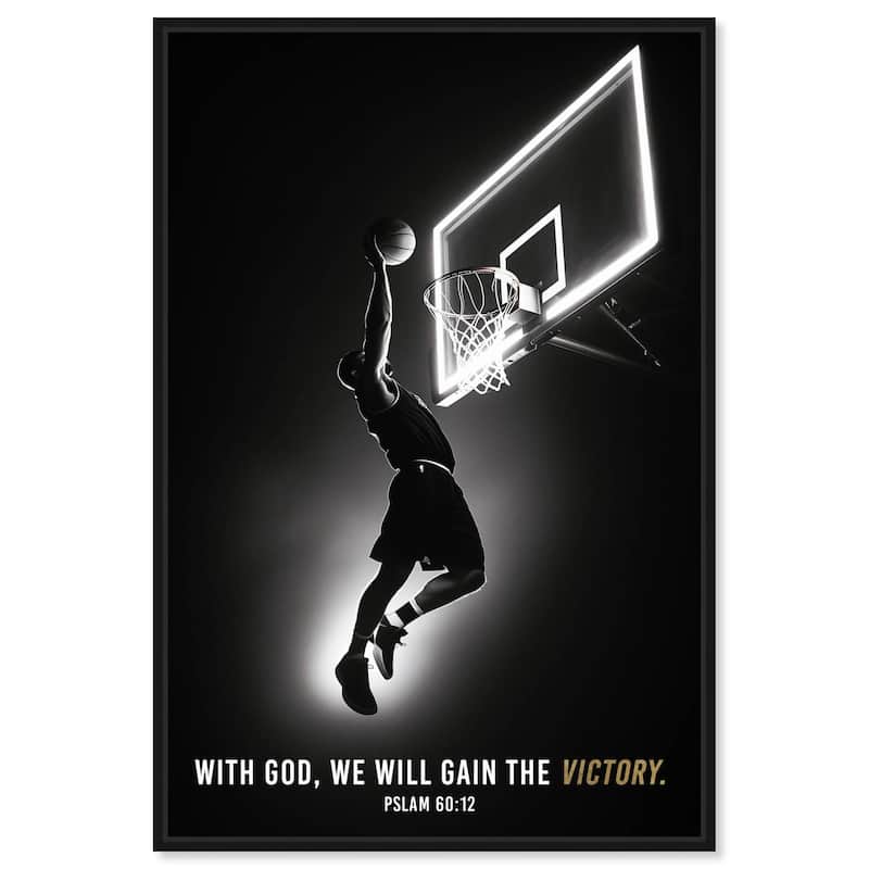 We Will Gain the Victory Canvas by Art Remedy - 10" x 15" - Black