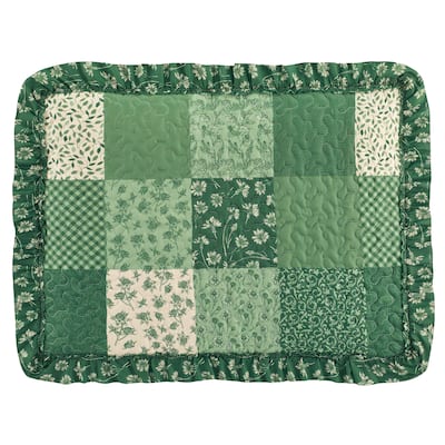 Classic Patchwork Ruffled Edge Pillow Sham