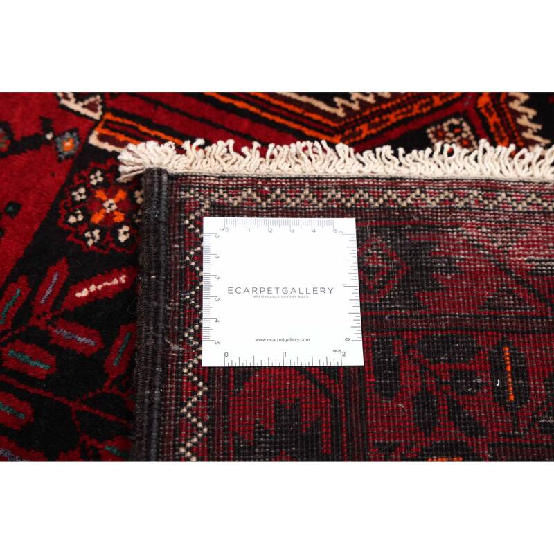 ECARPETGALLERY Hand-knotted Teimani Black, Red Wool Rug - 3'5 x 6'8