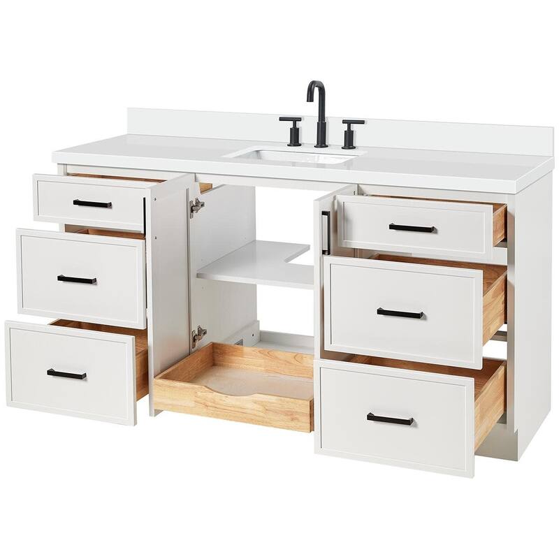 Ariel K67WQRVO Kelly 67" Free Standing Single Basin Vanity Set with